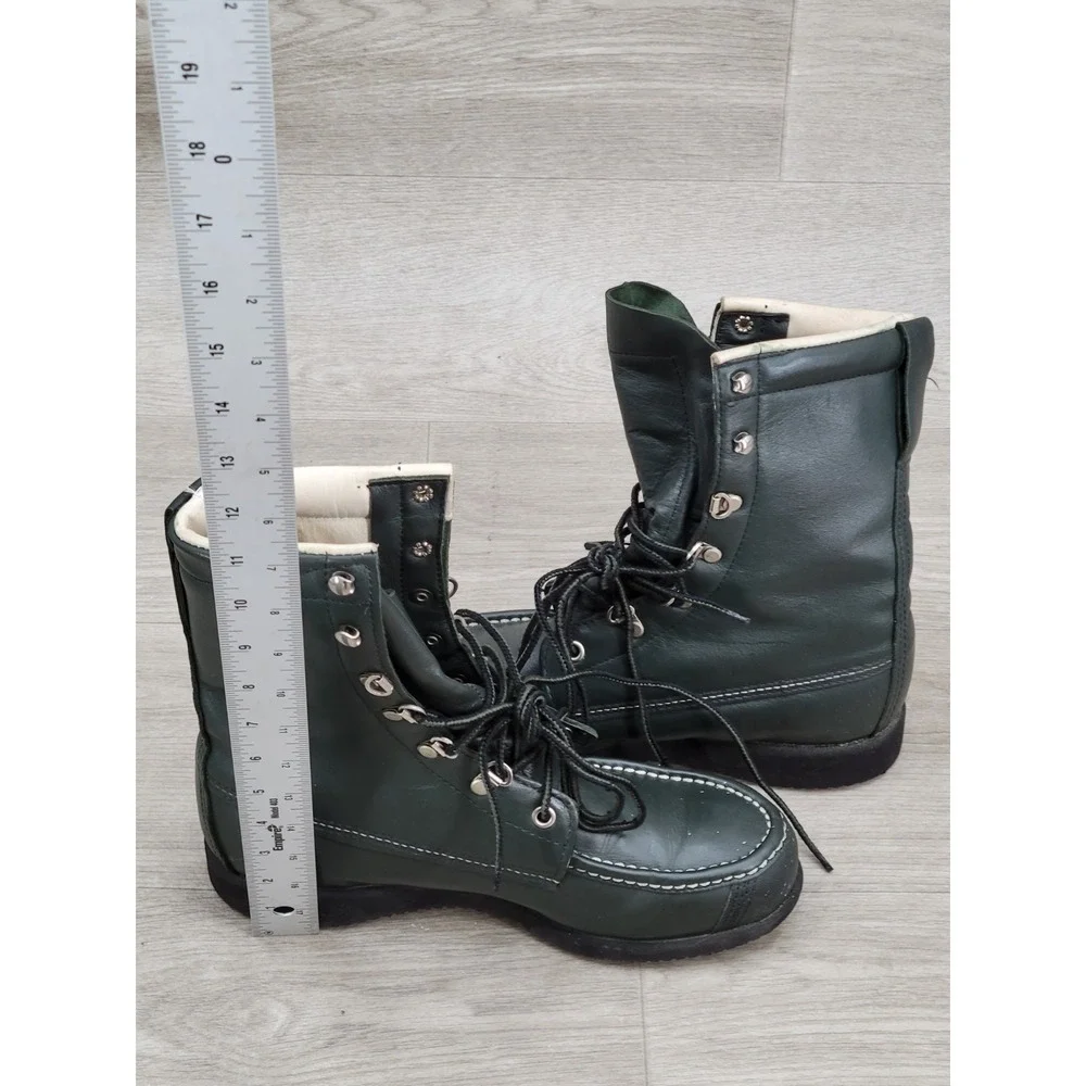 Vintage Mens Cabelas Featherlight Kangaroo Upland Hunting Boots Green Size 7 B